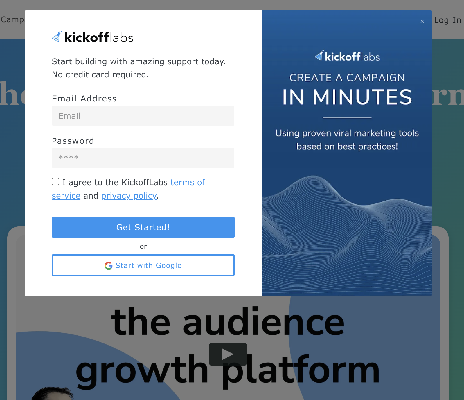 KickoffLabs google account sign in. 